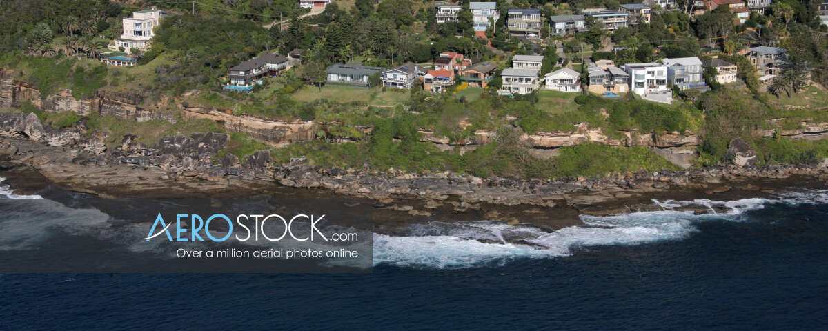 Full size panoramic aerial photo of Bilgola Beach.